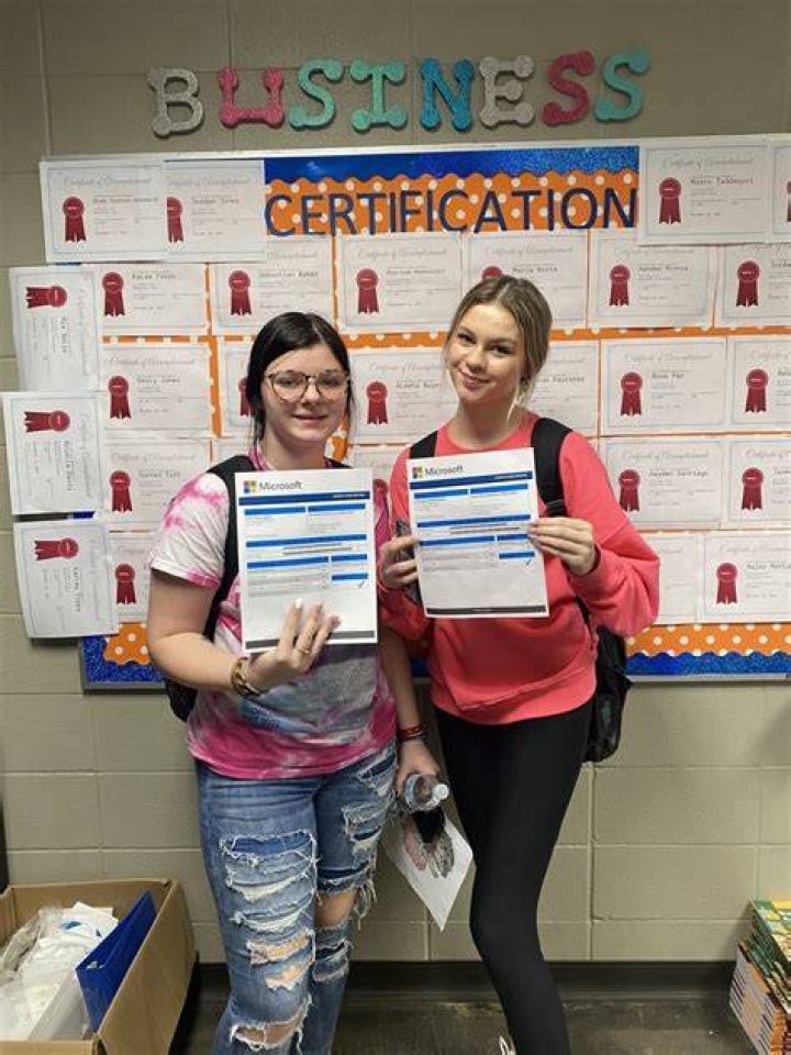 Anna & Aubrigh earn double certifications! Two Rivers School District