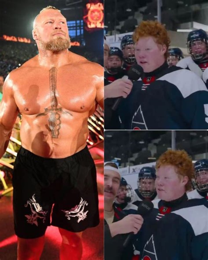 Brock Lesnar’s son looks set to join WWE as 6ft 4in Luke posts from