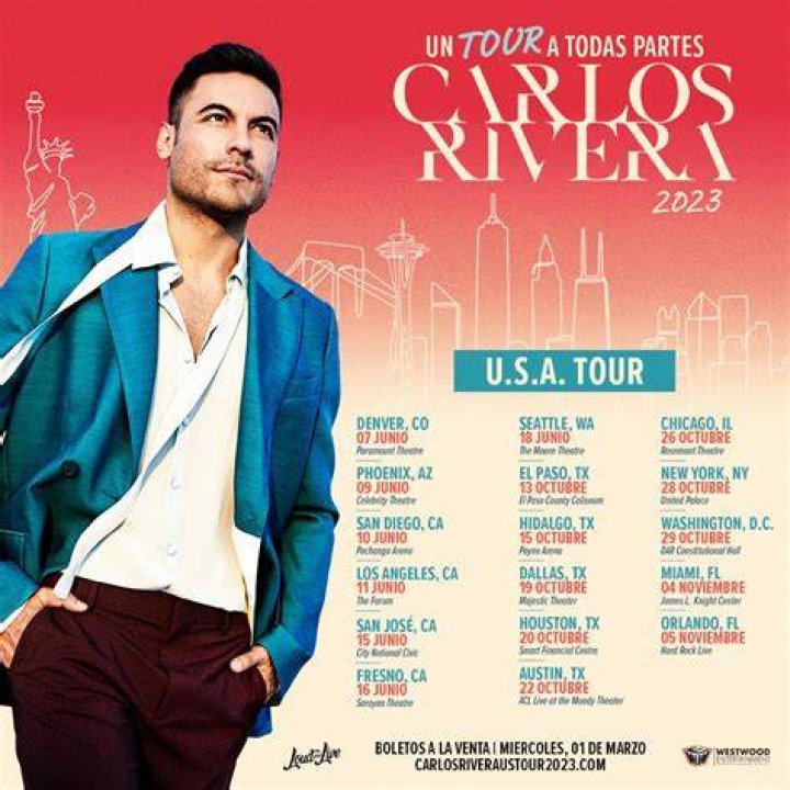 CARLOS RIVERA UN TOUR A TODAS PARTES TELETICKET