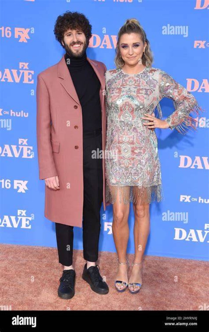 Dave Burd and Taylor Misiak arriving to the ¢€˜Dave¢€™ Season 2