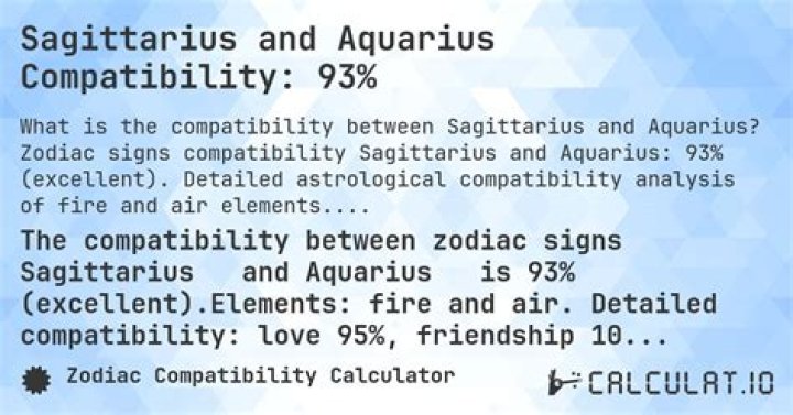 Sagittarius and Aquarius Compatibility Fire + Air Aquarius