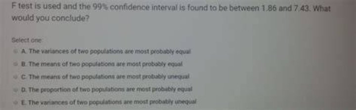 Solved An Ftest with 6 degrees of freedom in the numerator